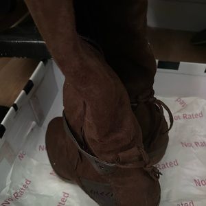 New Not Rated Boots. Very cute boots, and comfortable. Zip up boot! 🙂